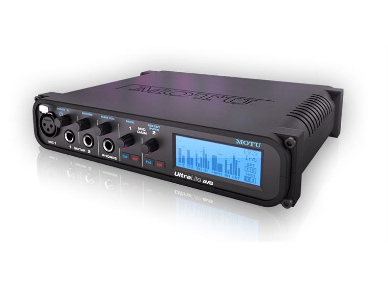 MOTU UltraLite AVB-lydkort USB- og AVB-lydkort/-grensesnitt